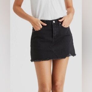 American Eagle Black Denim Miniskirt